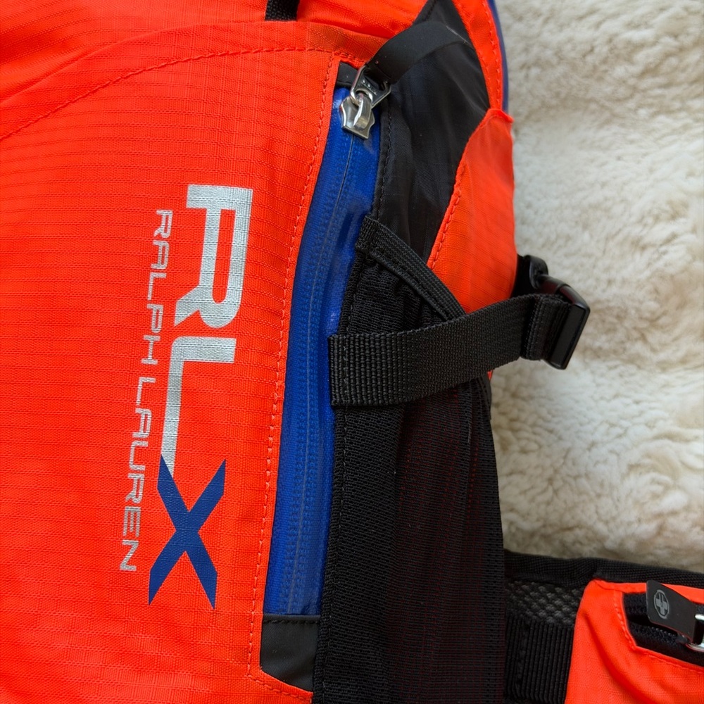 Outdoor RLX Ralph Lauren Mini Sling Bag Backpack Neon Orange Hiking Gym Travel - Picture 7 of 16